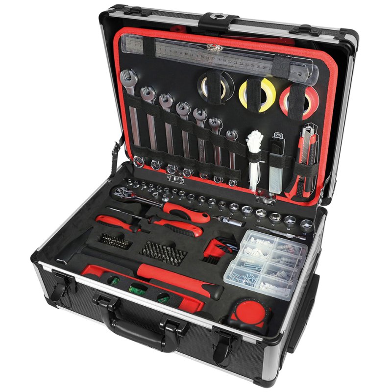 BRÜDER MANNESMANN coffret d'outils, 211 pièces, chariot aluminium